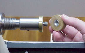 Beal Turning Treen Stopper and Mandrel with Brass Ring